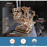 UGEARS 3D puzzle Kuličková dráha Marble Run: Chain Hoist 400 dílků