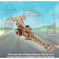 UGEARS 3D puzzle Top Fuel Dragster 321 dílků