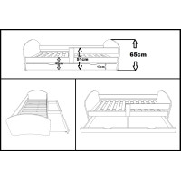 Dětská postel se šuplíky BAGRISTA 160x80 cm