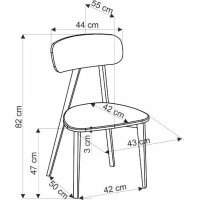 Jídelní židle HYLO - černá/béžová