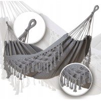 Houpací síť MIDAS 200x150 cm - šedá