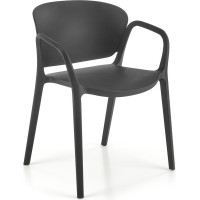Zahradní plastová židle SENTA - černá