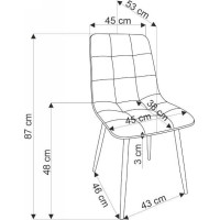 Jídelní židle BELLE - šedá