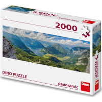 DINO Panoramatické puzzle Pohled na Alpy 2000 dílků