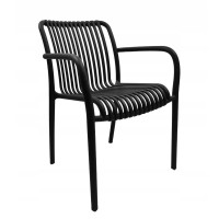 Zahradní plastová židle ANRIC - černá