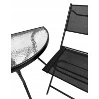 Balkonová skládací židle LOBOS - černá