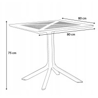 Zahradní stůl TULUM 80x80 cm - antracit