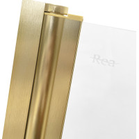 Vanová zástěna Rea AGAT 3 - 120x140 cm - broušená zlatá