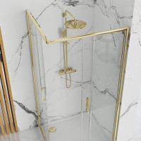 Sprchový kout Rea PUNTO 80x100 cm - zlatý