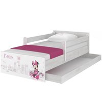 Dětská postel MAX Disney - MINNIE PARIS 180x90 cm - SE ŠUPLÍKEM
