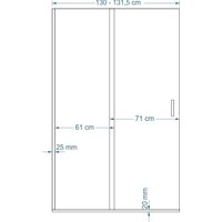Sprchové dveře CEZAR 130 cm