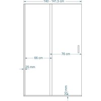 Sprchové dveře CEZAR 140 cm