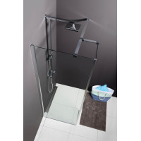 Polysan MODULAR SHOWER stěna k instalaci na zeď, pro připojení pevného panelu, 1000 mm MS2A-100