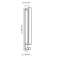 Ridder STYLE držák ručníků 400x30mm, černá mat 11122110