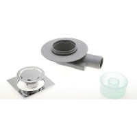 Omp Tea TIRANA podlahová vpust boční 150x150mm, odpad 50mm, chrom 2665.695.8