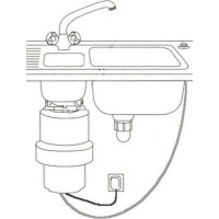 Sapho IN SINK dřezový drtič kuchyňského odpadu, 230V, 380W, pneu. spínač MODEL56