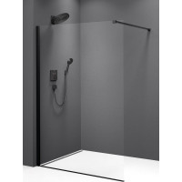 Polysan MODULAR SHOWER BLACK jednodílná zástěna pevná k instalaci na zeď, 1000 mm MS1-100B