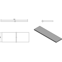 Sapho AVICE deska 190x50cm, dub Rover AV194