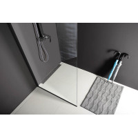 Polysan MODULAR SHOWER BLACK jednodílná zástěna pevná k instalaci na zeď, 1100 mm MS1-110B