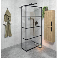 Gelco CURE BLACK sprchová zástěna 1000mm, čiré sklo CB100