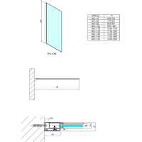 Polysan MODULAR SHOWER jednodílná zástěna pevná k instalaci na zeď, 1300 mm MS1-130