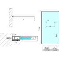 Polysan MODULAR SHOWER jednodílná zástěna pevná k instalaci na zeď, s otvory na držák ručníků, 900 mm MS1-90-D