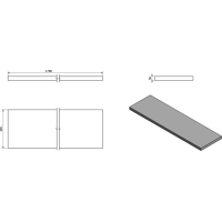 Sapho AVICE deska 170x50cm, dub Rover AV174