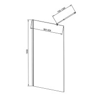 Aqualine WALK-IN zástěna jednodílná k instalaci na zeď, 900x1900 mm, sklo Brick WI090