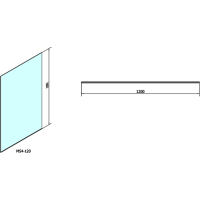 Polysan MODULAR SHOWER jednodílná zástěna WALK-IN, 1200mm MS4-120