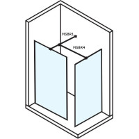 Polysan Doplňková vzpěra k MSBR1, 800 mm, chrom MSBR4