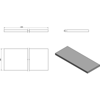 Sapho AVICE deska 130x50cm, dub Rover AV134