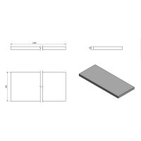 Sapho AVICE deska 120x50cm, dub Rover AV124