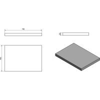 Sapho AVICE deska 70x50cm, dub Rover AV074