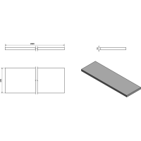 Sapho AVICE deska 160x50cm, dub Rover AV164