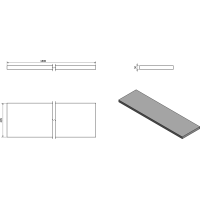 Sapho AVICE deska 180x50cm, dub Rover AV184