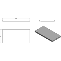 Sapho AVICE deska 100x50cm, dub Rover AV104