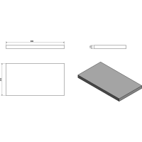 Sapho AVICE deska 90x50cm, dub Rover AV094