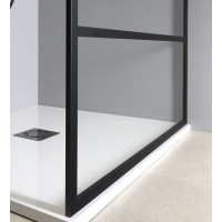 Gelco CURE BLACK sprchová zástěna 1400mm, čiré sklo CB140