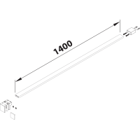 Polysan Vzpěra k MS5 kolmá, 1400 mm, černá RL840B