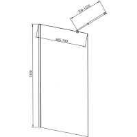 Aqualine WALK-IN zástěna jednodílná k instalaci na zeď, 700x1900 mm, sklo čiré WI071