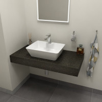 Sapho TAILOR rockstone deska 110x50 cm, provedení límce R TR110R