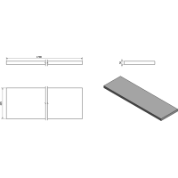 Sapho AVICE deska 170x50cm, cement AV177