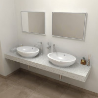 Sapho TAILOR rockstone deska 190x50 cm, provedení límce R TR190R