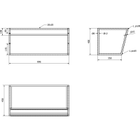 Sapho SKA konzole s policí 900x400x460mm, bílá mat SKA113