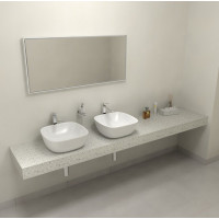 Sapho TAILOR rockstone deska 220x50 cm, provedení límce L TR220L