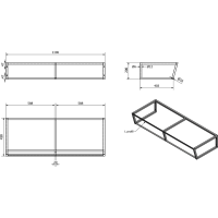 Sapho SKA konzole pod umyvadlo/desku 1200x200x460mm, bílá mat SKA214