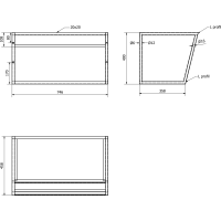 Sapho SKA konzole s policí 750x400x460mm, bílá mat SKA112