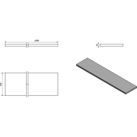 Sapho AVICE deska 220x50cm, dub Rover AV224