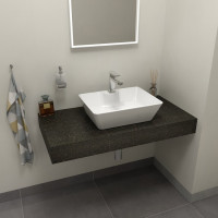 Sapho TAILOR rockstone deska 70x50 cm, provedení límce L TR070L