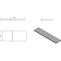 Sapho AVICE deska 230x50cm, dub Rover AV234